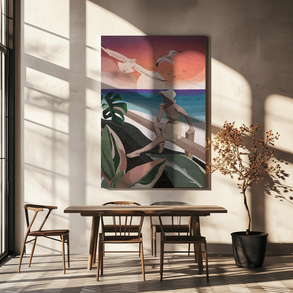 Seaside Contemplation | Canvas