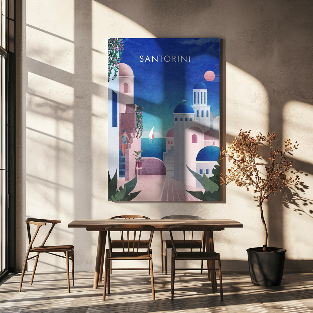 Dreamy Santorini | Canvas
