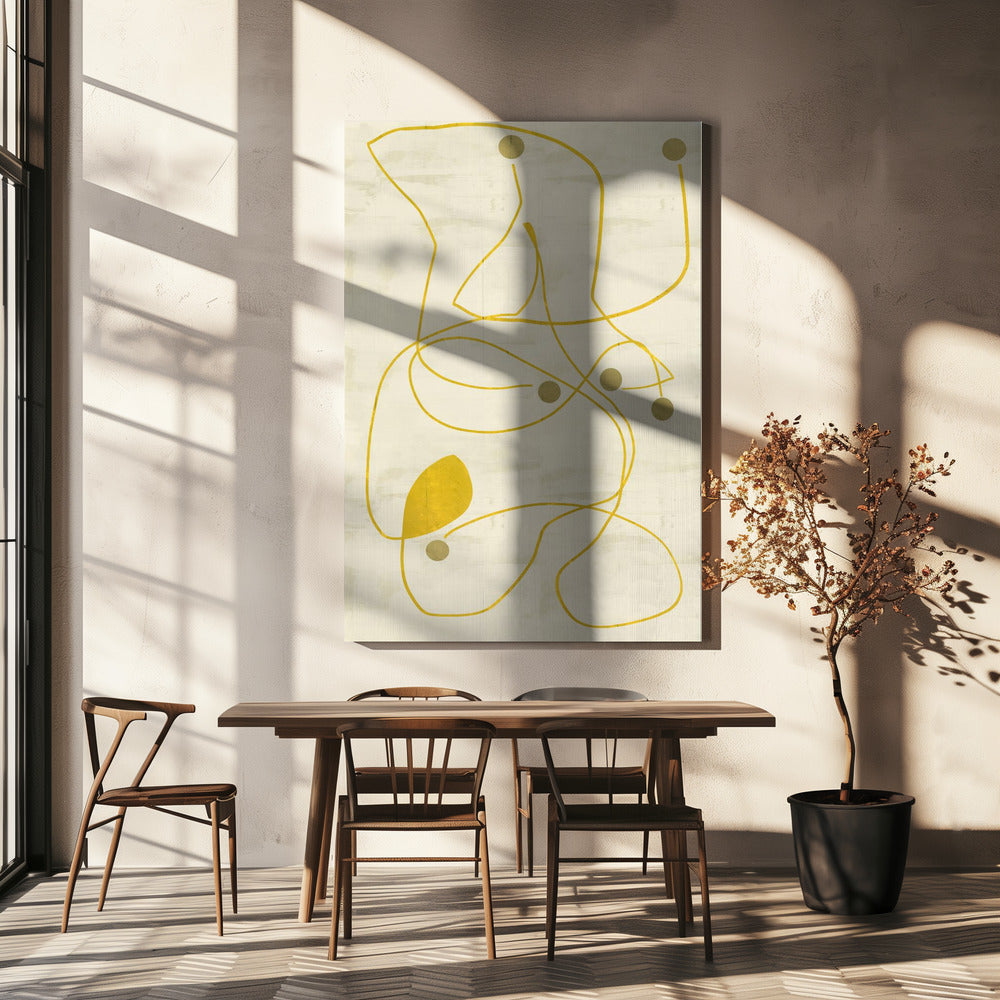 Neutral Lines and Dots 2 | Canvas