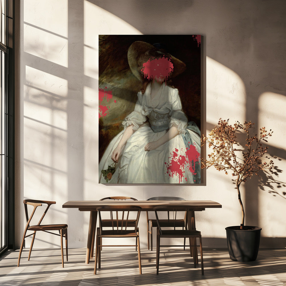 Renaissance Red Splash - Altered Art | Canvas