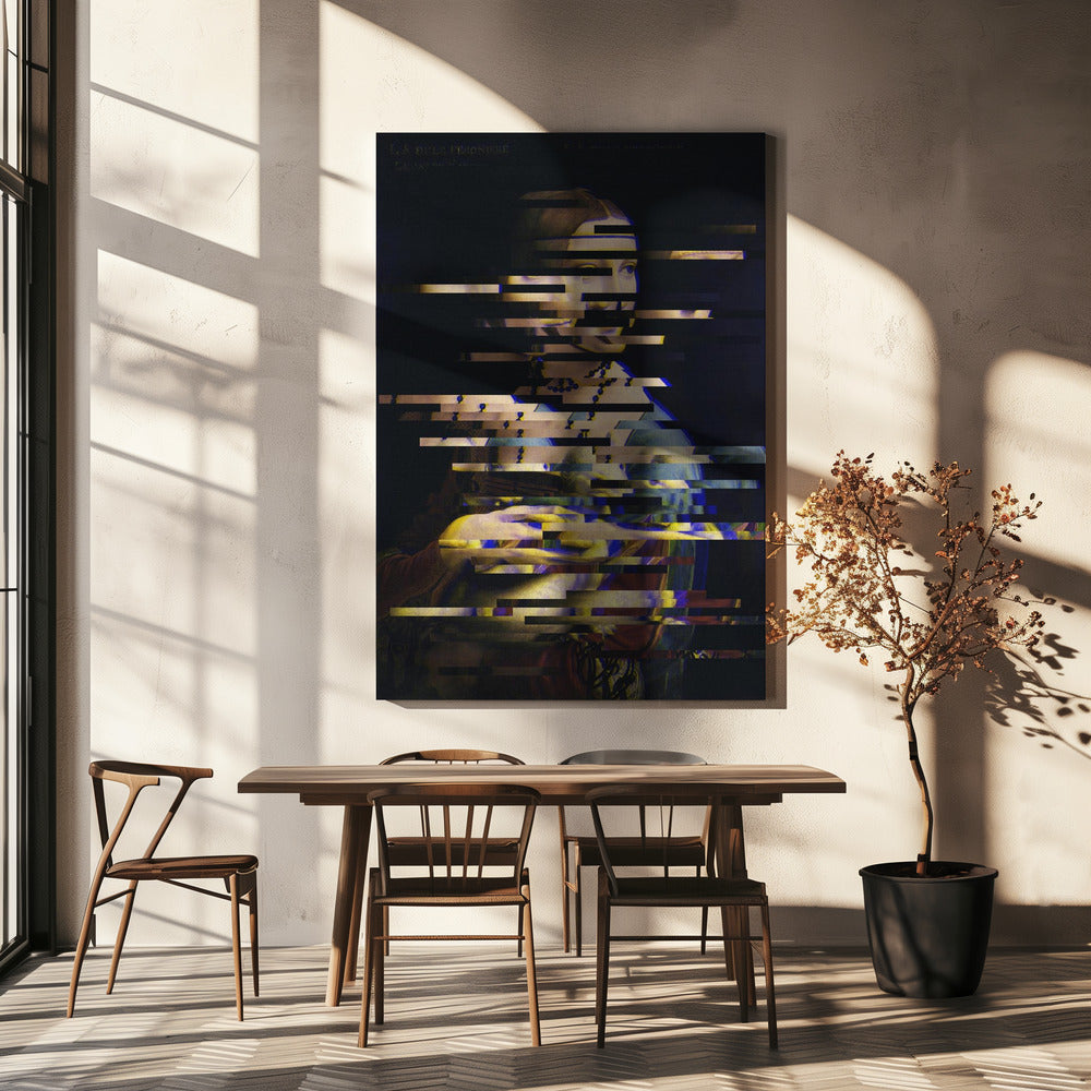 Glitched Leonardo da Vinci&#039;s Lady with an Ermine | Canvas