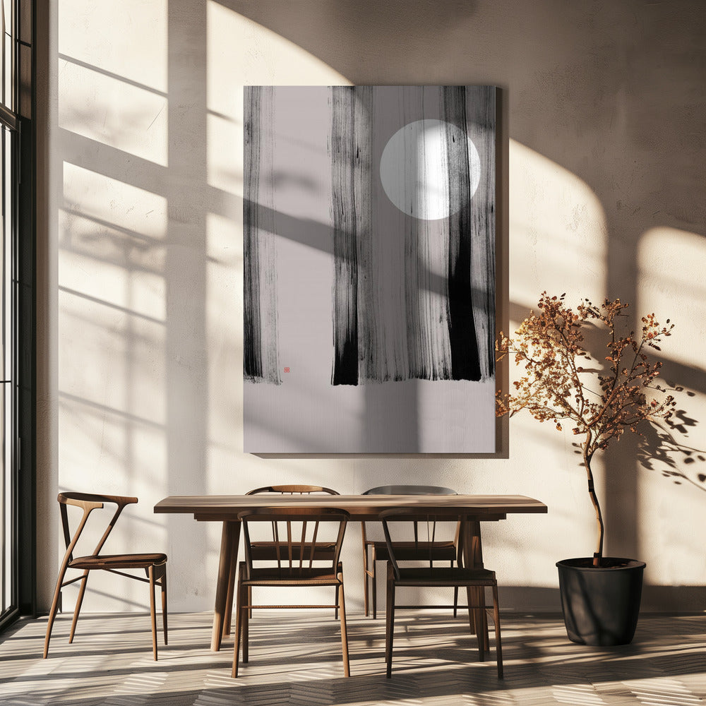 Hidden Moon N°1 | Behind the Trees | Canvas