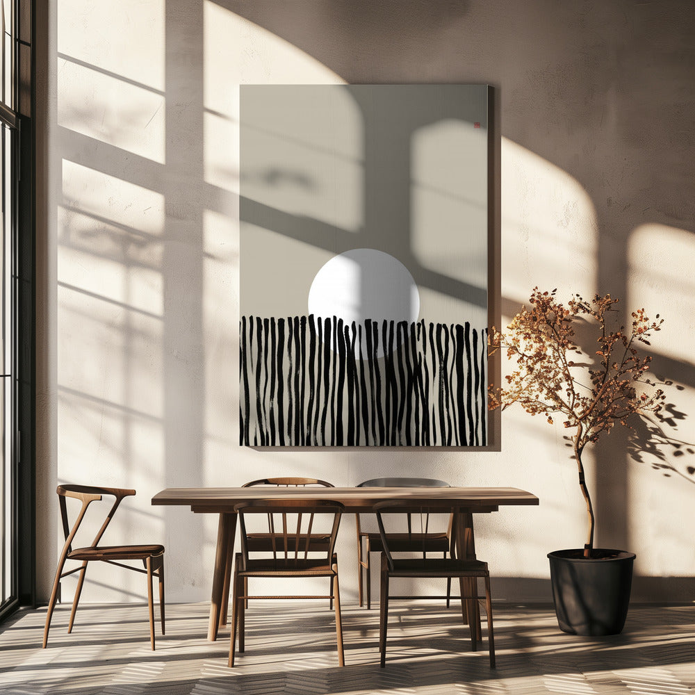 Hidden Moon N°6 | Behind the Fence | Canvas