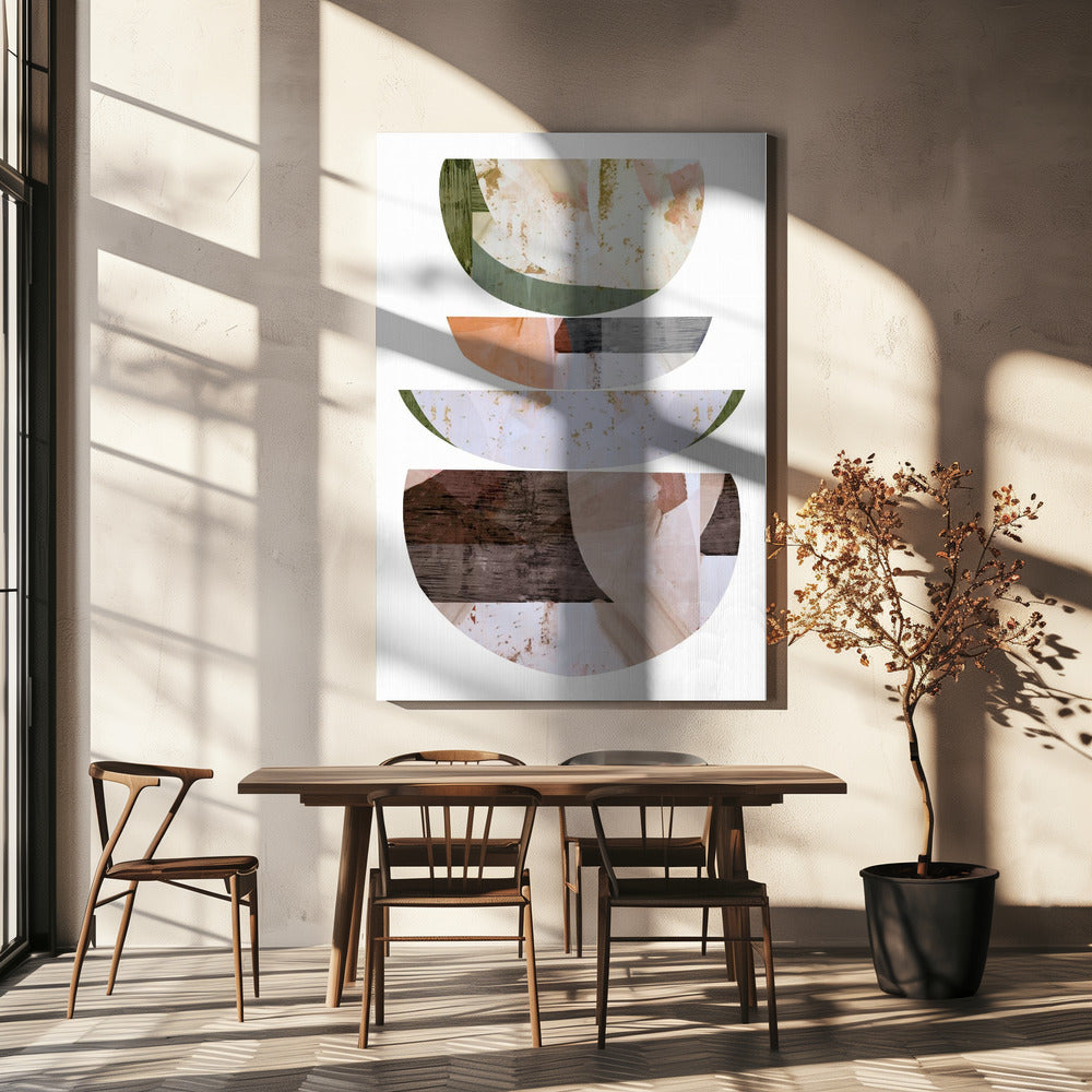 Blue Semi Circles 2 | Canvas