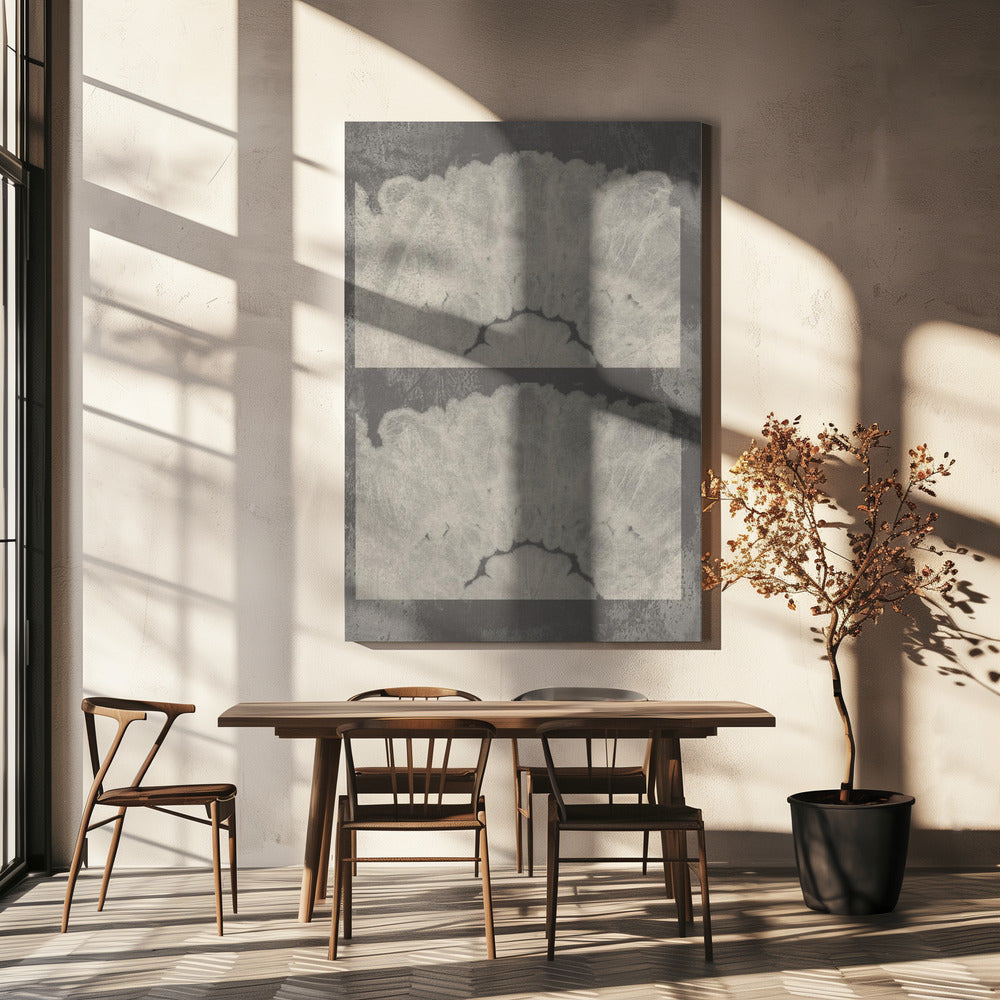 Batik Traces – Neutral Abstract in Taupe and White | Canvas
