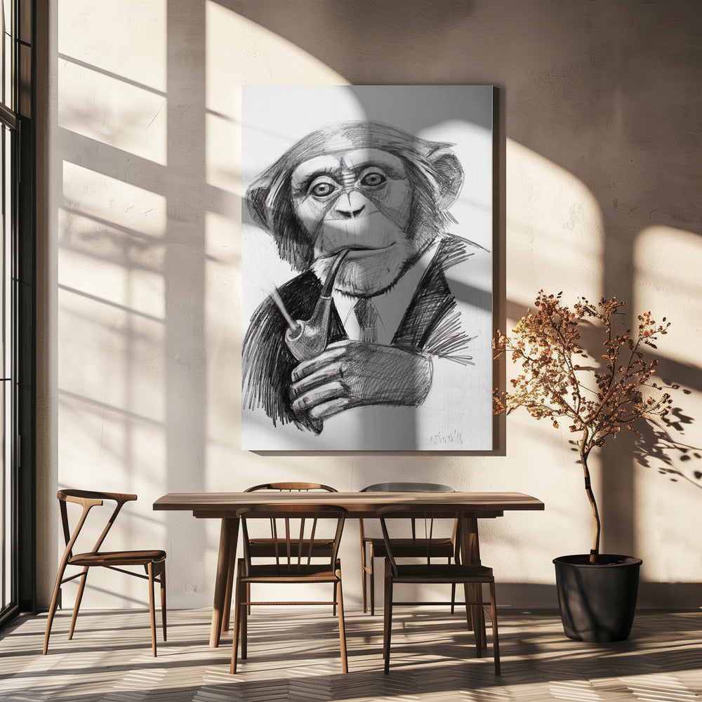 Sophisticated Chimp | Canvas