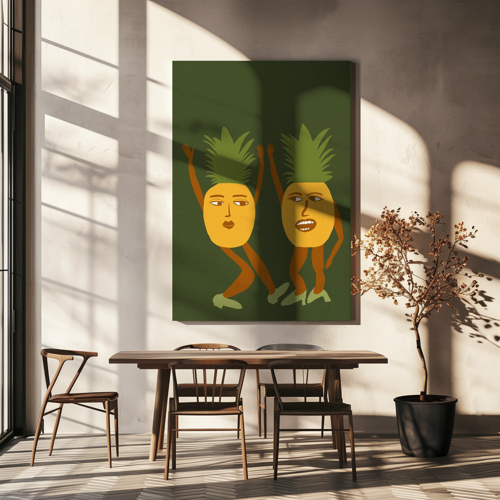 Dancing pineapples | Canvas