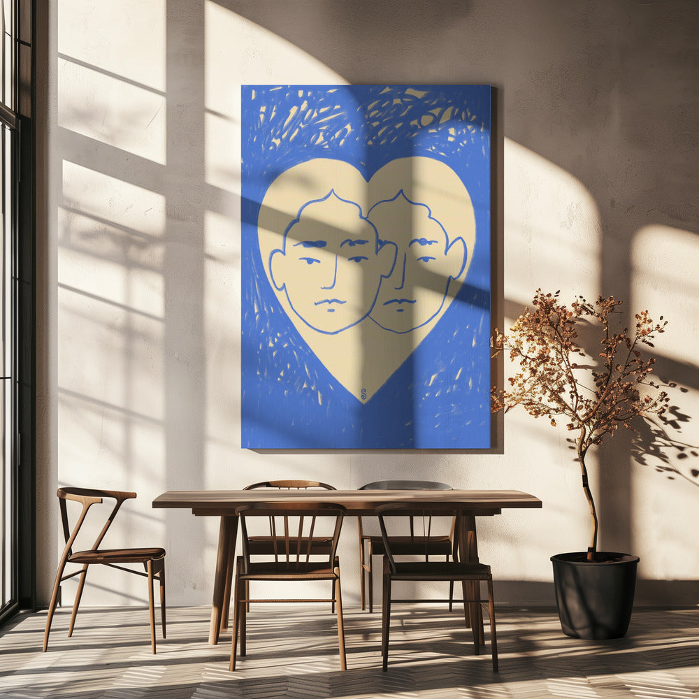 Two Abstract Faces | Canvas