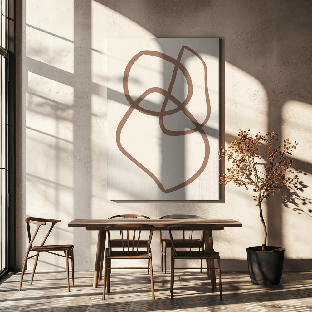 Abstract Lines Mocha 5 | Canvas
