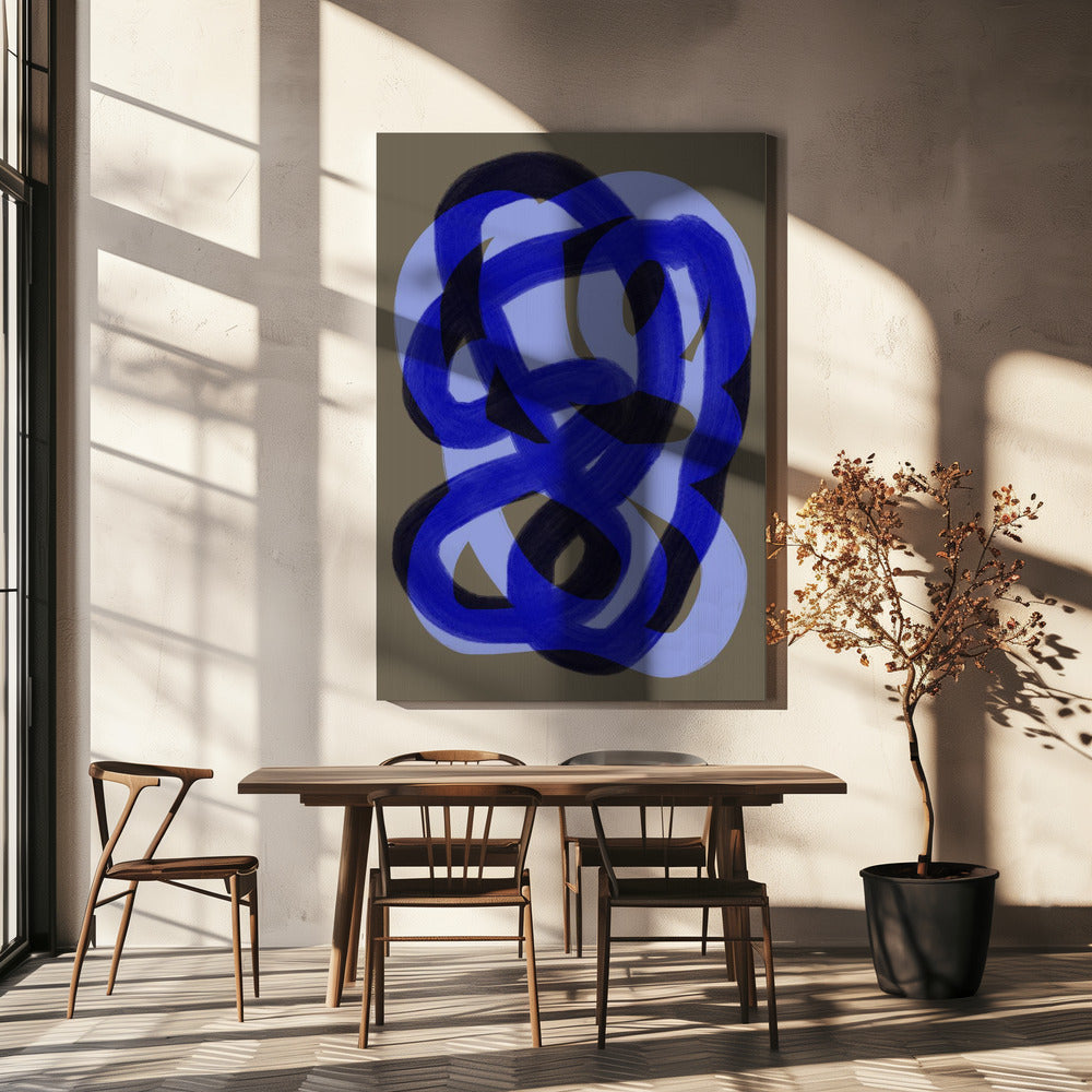 Blue Entwined Paths | Canvas