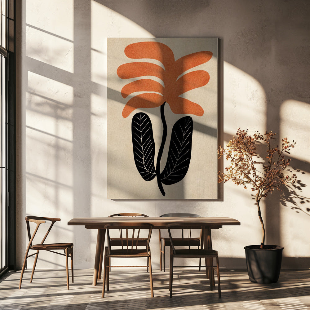 Orange floral flower | Canvas