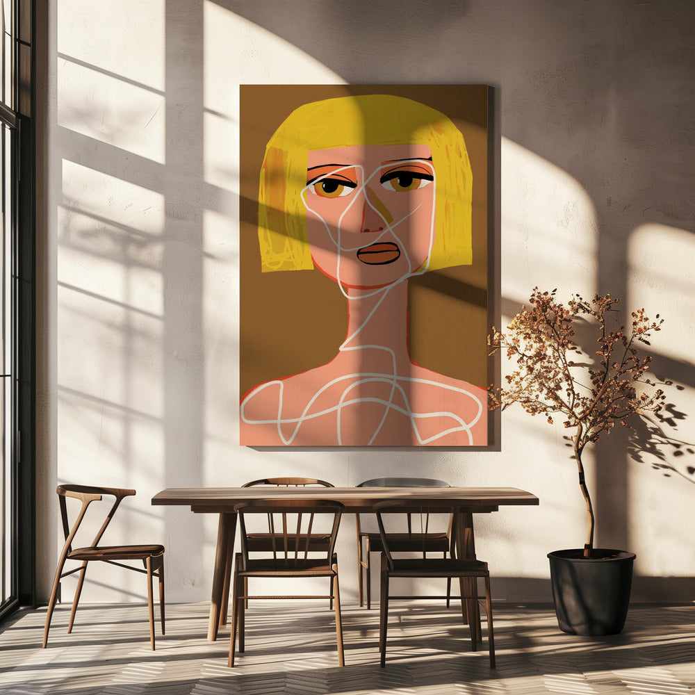 Tied up woman Tangled | Canvas