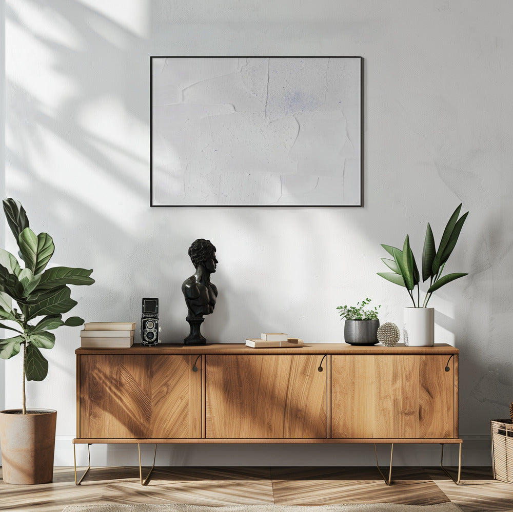 White Calm Textured | Poster