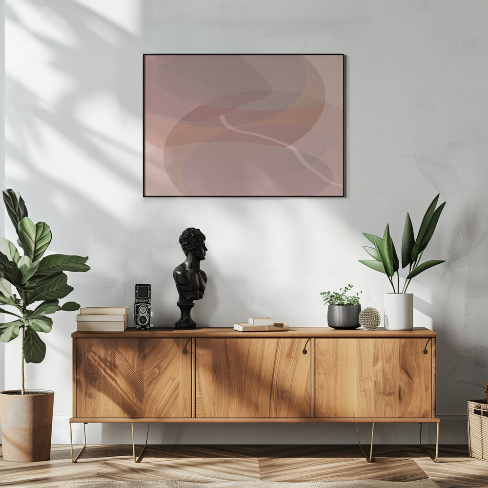 Dusty Rose Shapes 1 | Poster