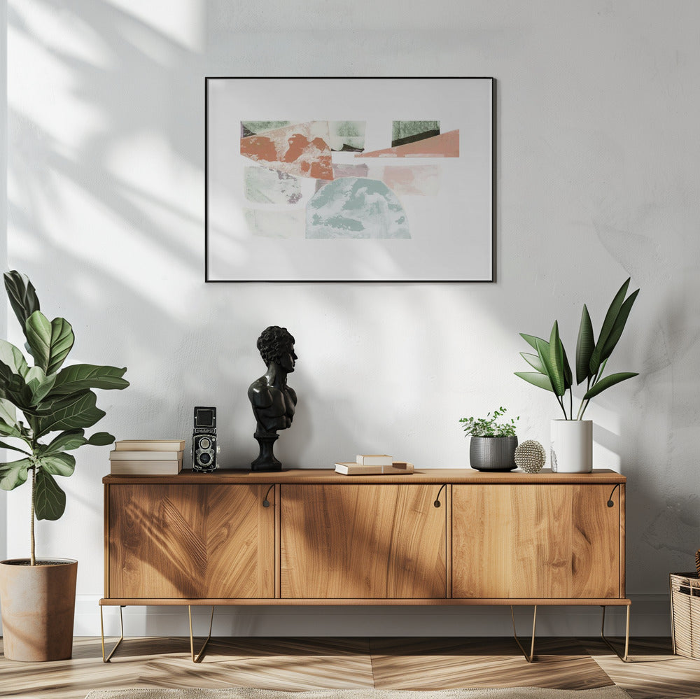 Abstract Collage With Geometric Shapes | Poster