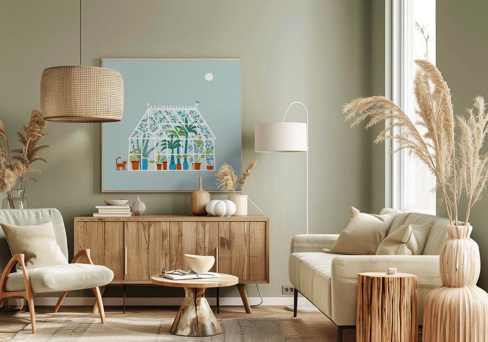 Greenhouse Filled With Diverse Plants | Canvas