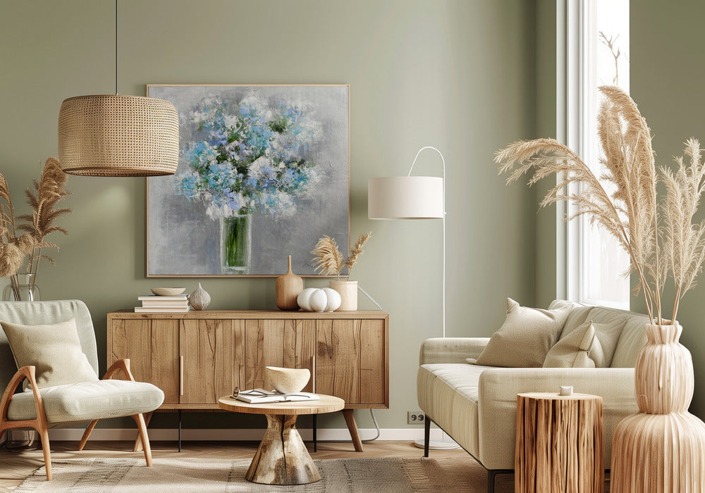 Bouquet of Flowers in a Glass Vase | Canvas