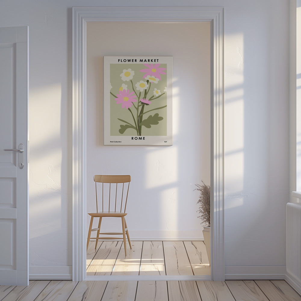 Flower Market Rome | Canvas