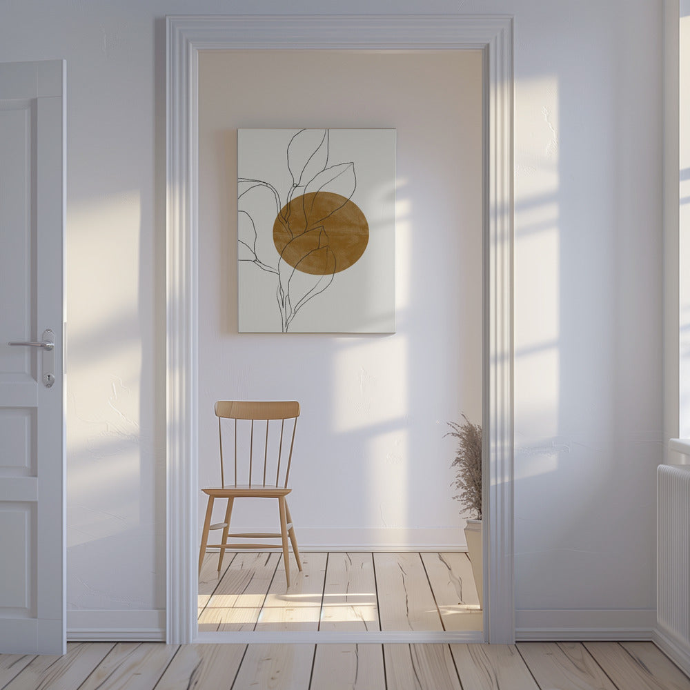 Line Leaf Harmony | Canvas