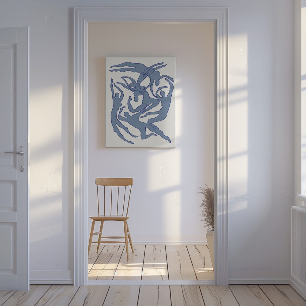Swimmers Blue | Canvas
