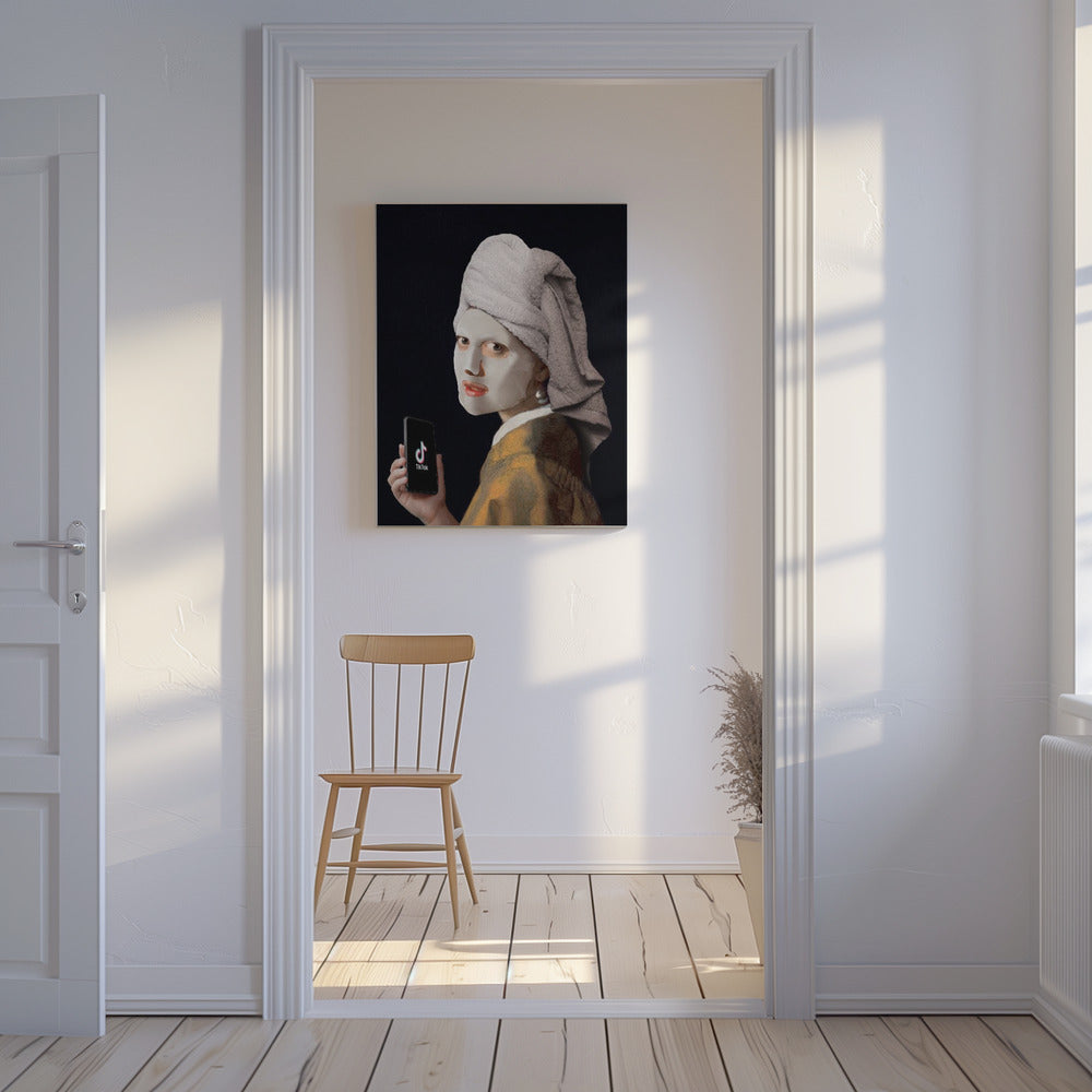 Girl with TikTok | Canvas