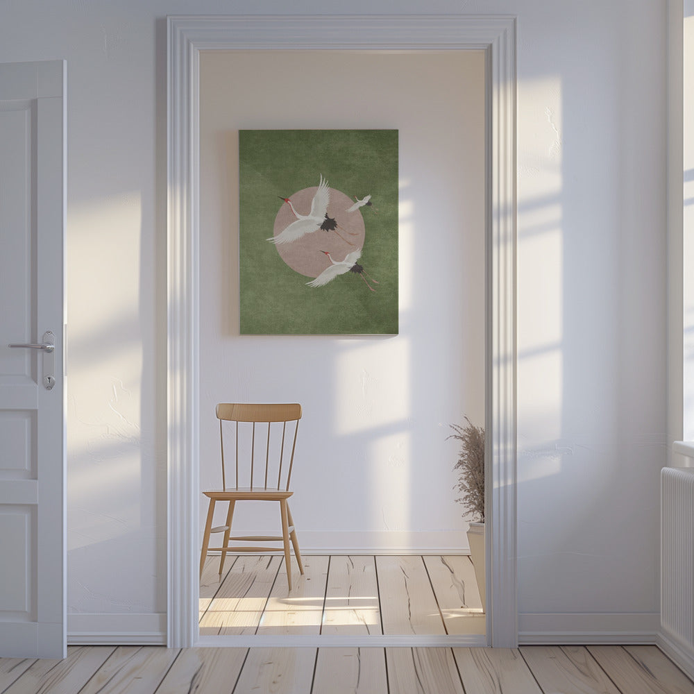 Cranes in Flight | Canvas