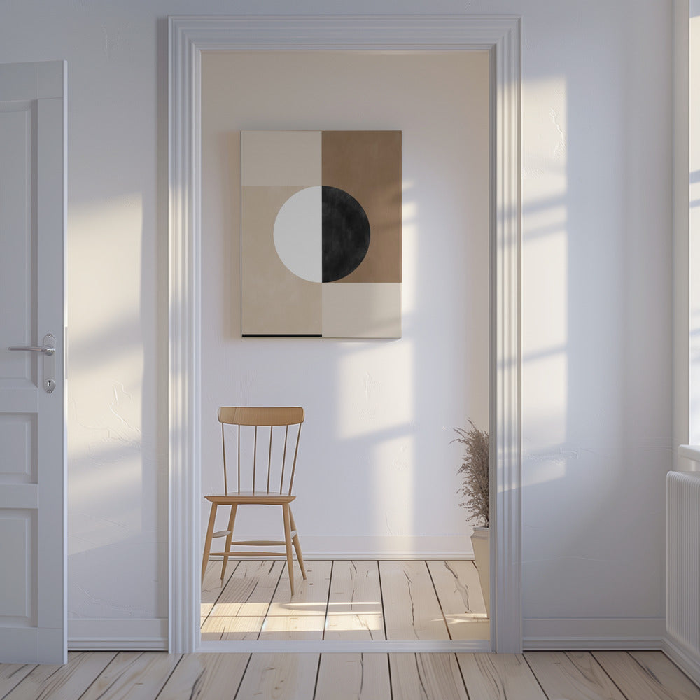 Geometric Shapes with a Central Circle | Canvas