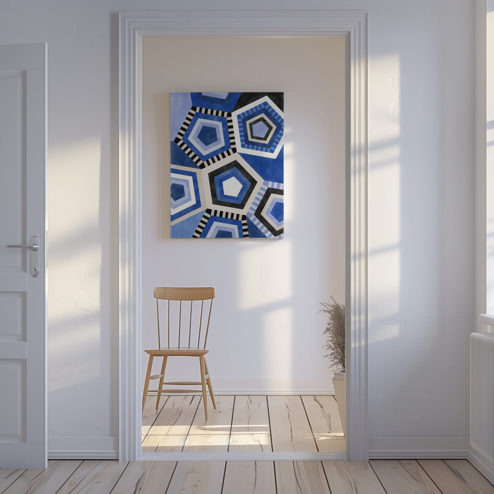 Geometric Pattern With Hexagonal Shape | Canvas