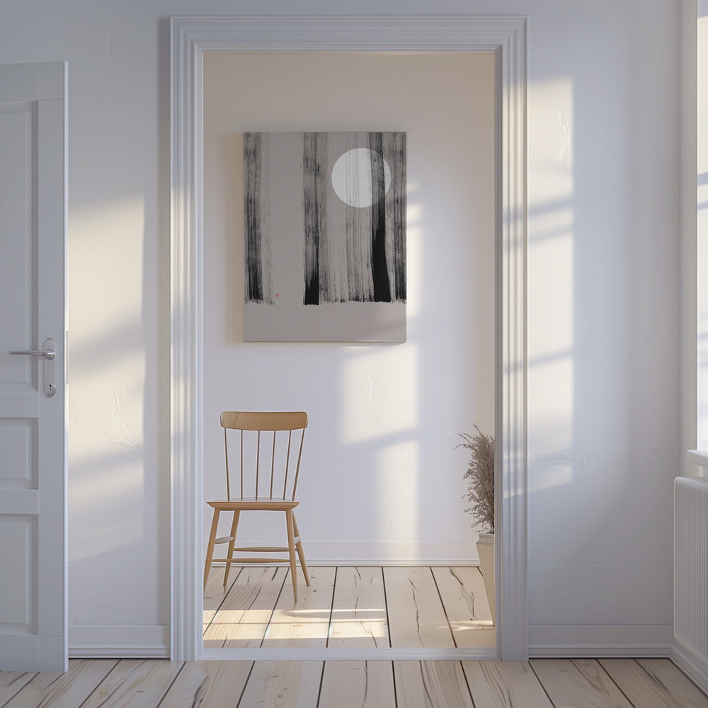 Hidden Moon N°1 | Behind the Trees | Canvas