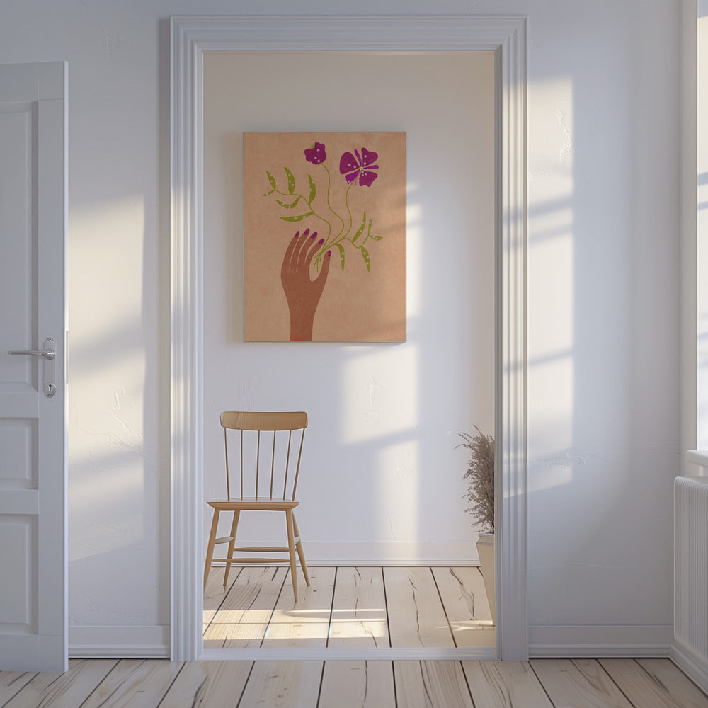 Flower in my hand | Canvas