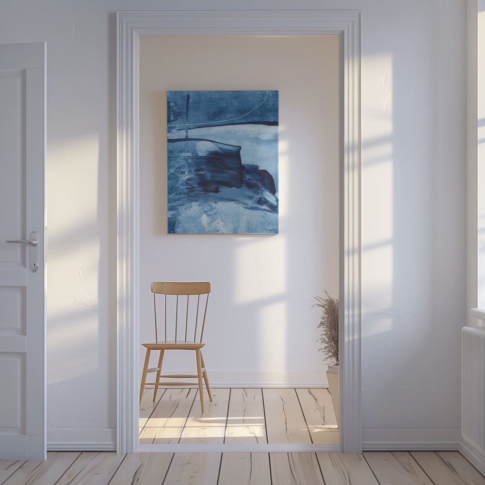 Dynamic Blue Hues And Fluid Brushstrokes | Canvas