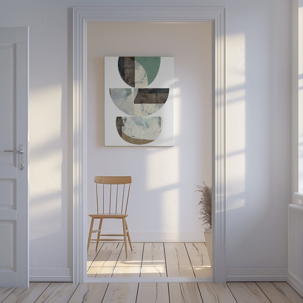 Blue Semi Circles 1 | Canvas