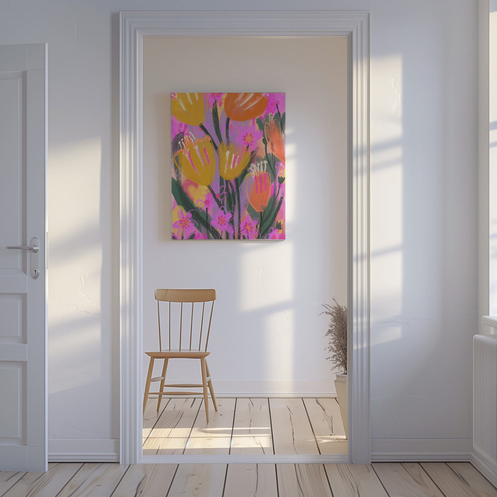 Vibrant Petal Dance | Canvas
