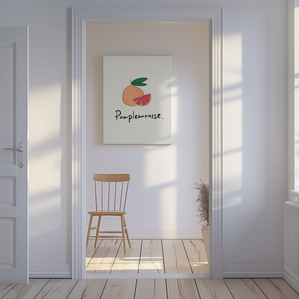 Modern French Fruits Collection &quot;Grapefruit / Pamplemousse&quot; | Canvas