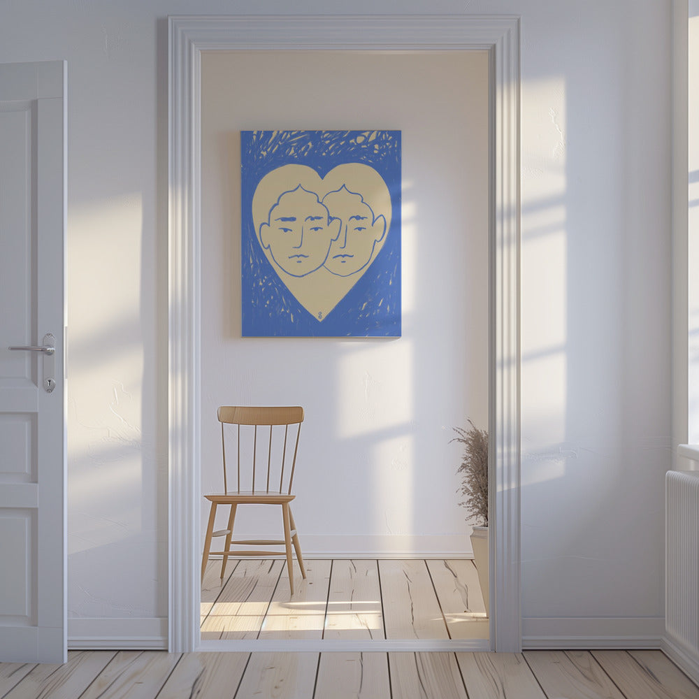 Two Abstract Faces | Canvas