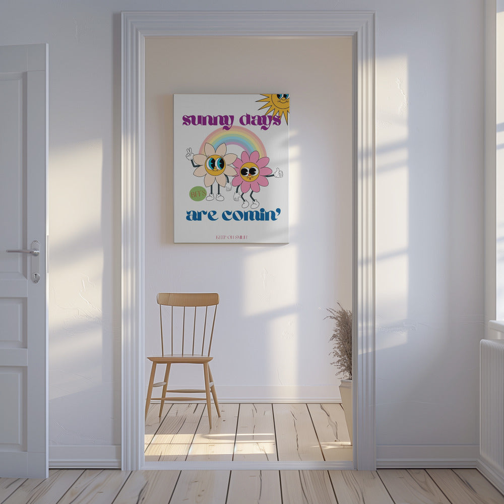 Smiling Flower Characters | Canvas