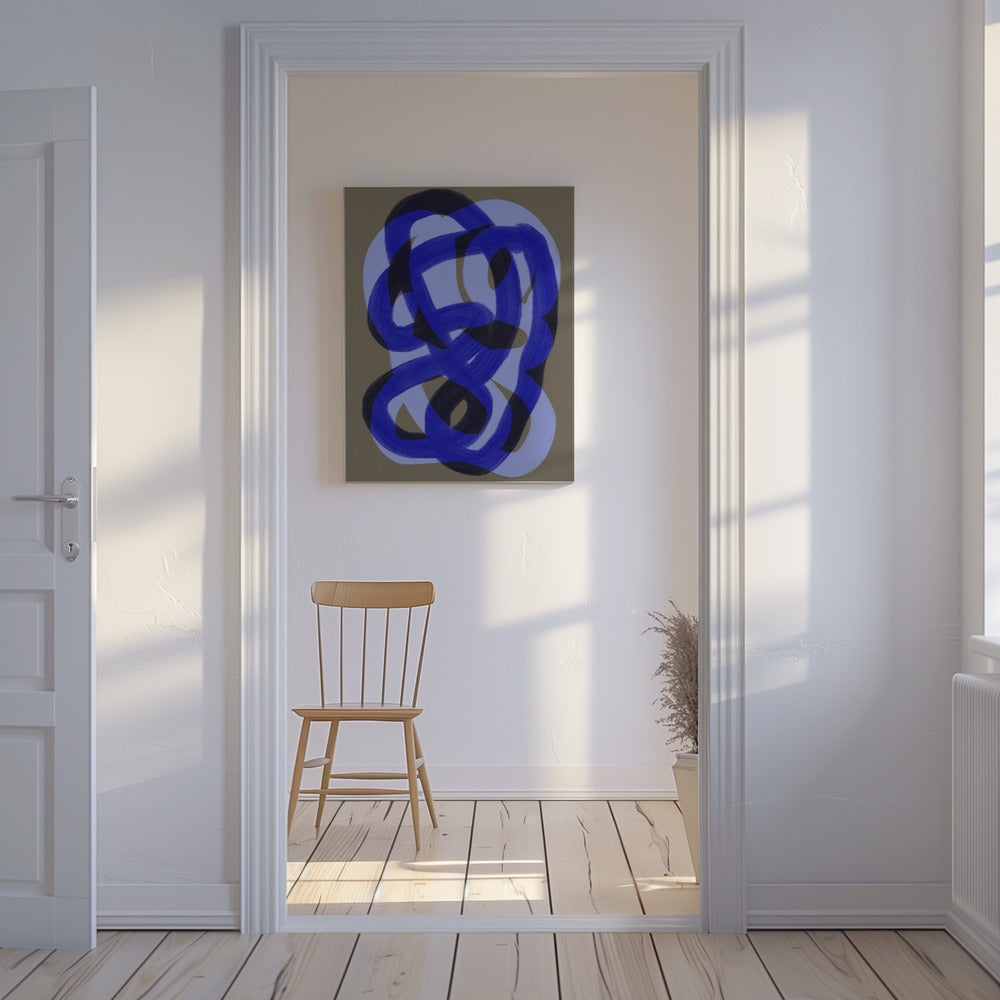 Blue Entwined Paths | Canvas