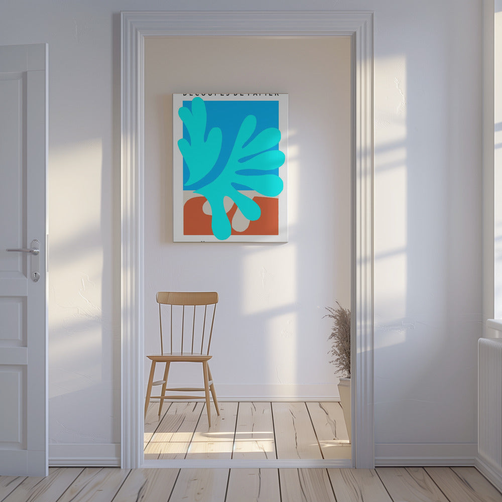 Organic Shapes And Vibrant Blue Hues | Canvas