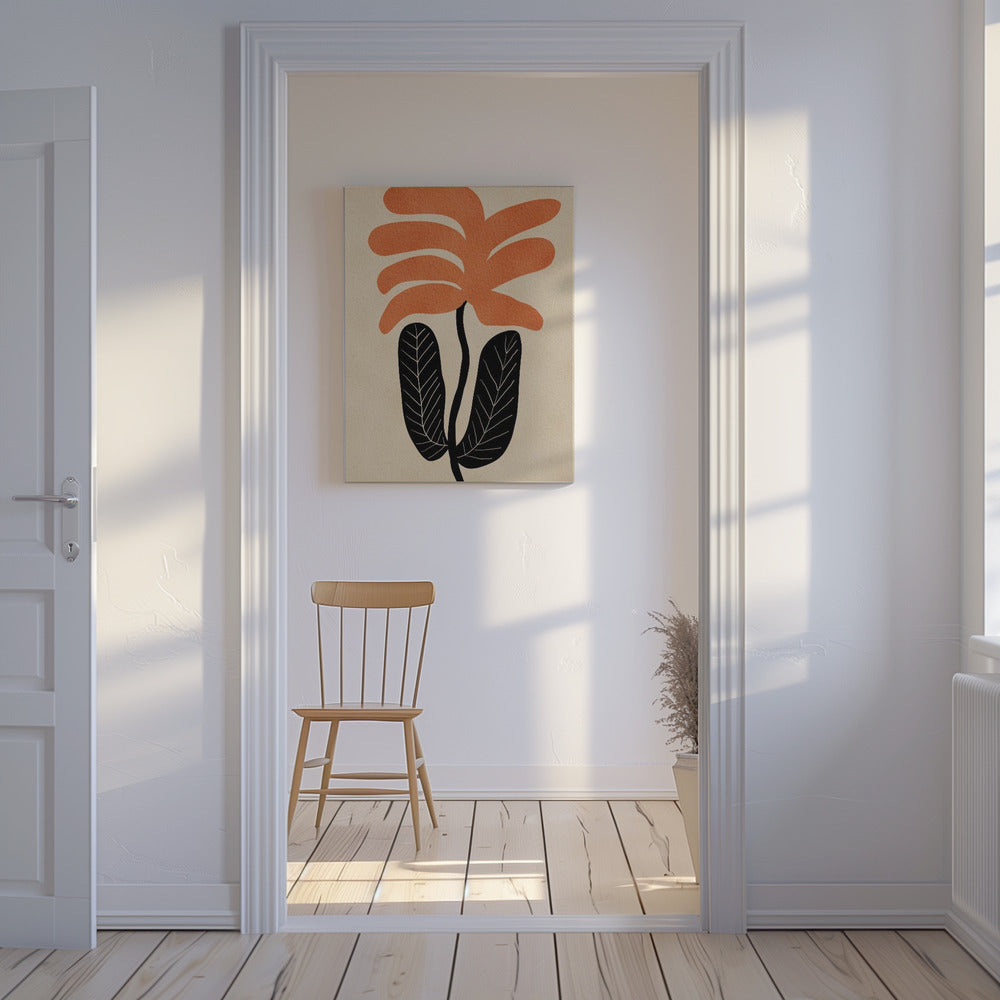Orange floral flower | Canvas