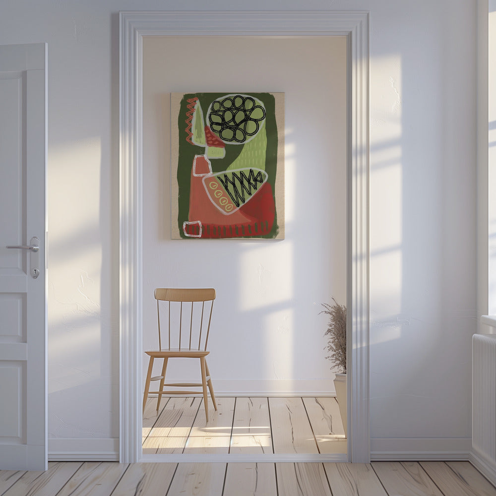 Abstract green and red | Canvas
