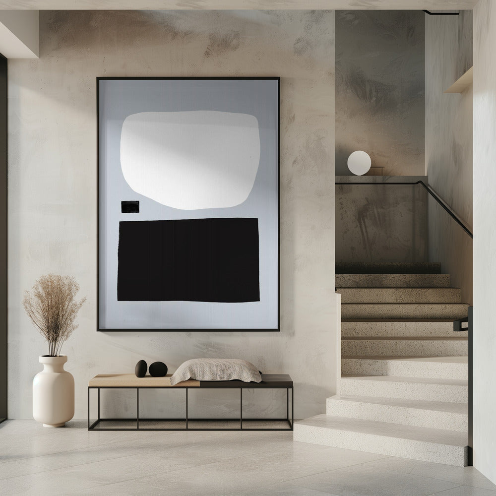 Geometric Shapes In Black And White | Poster