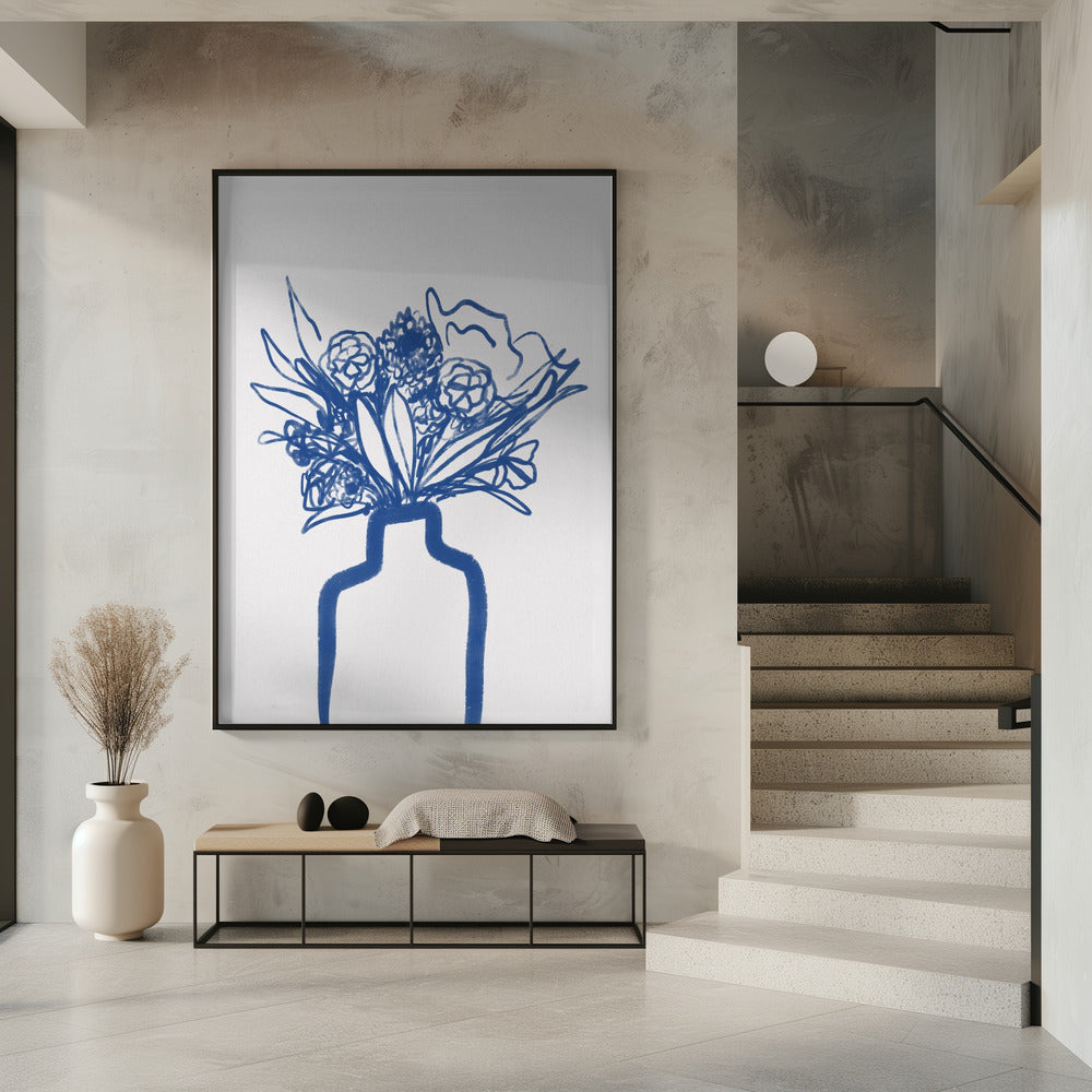 Blue Vase Bouquet | Poster