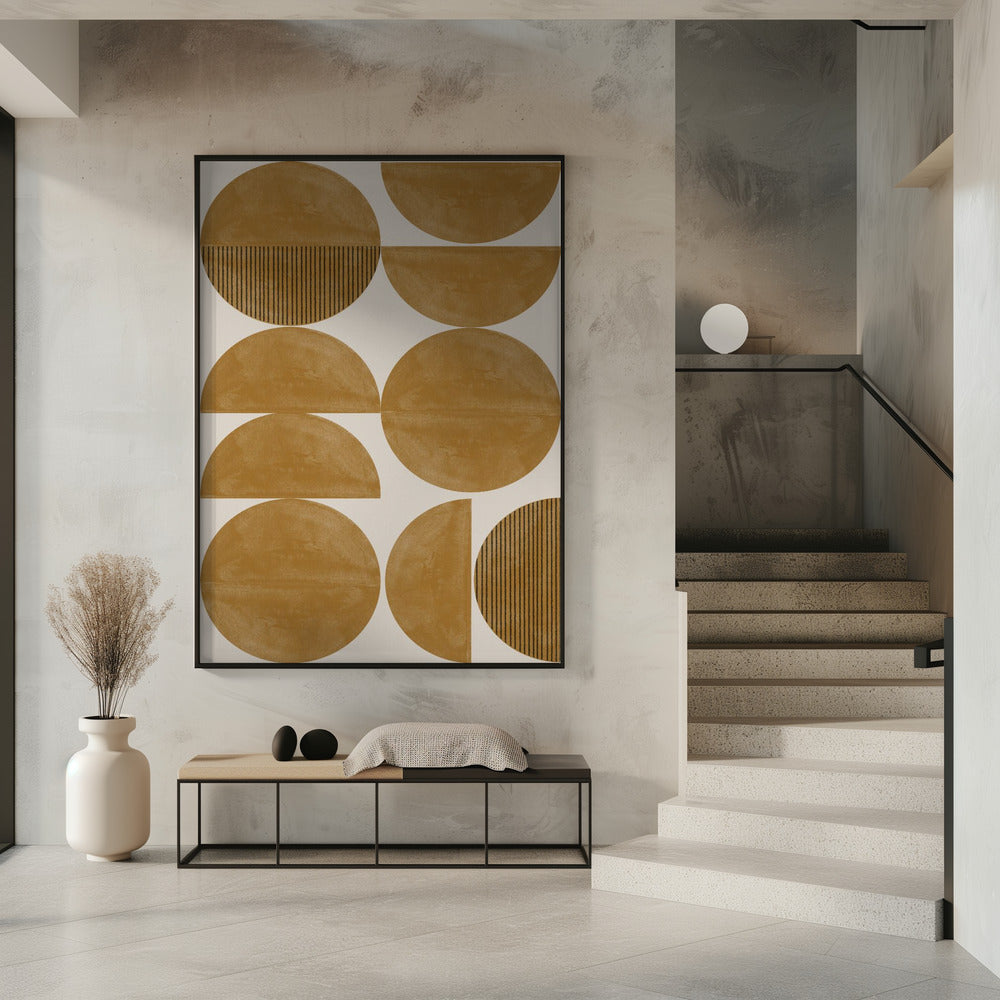 Golden Geometric Rhythm | Poster