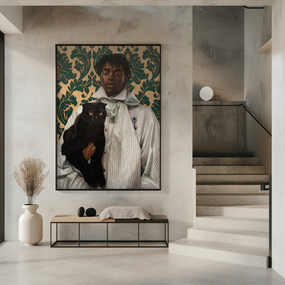 Gentleman with Cat | Poster