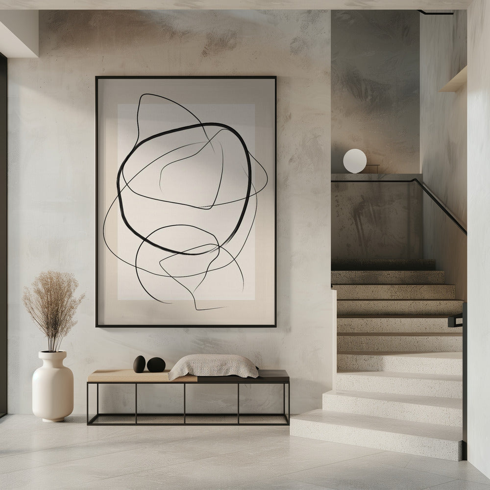 Soft Abstract Lines Art | Poster