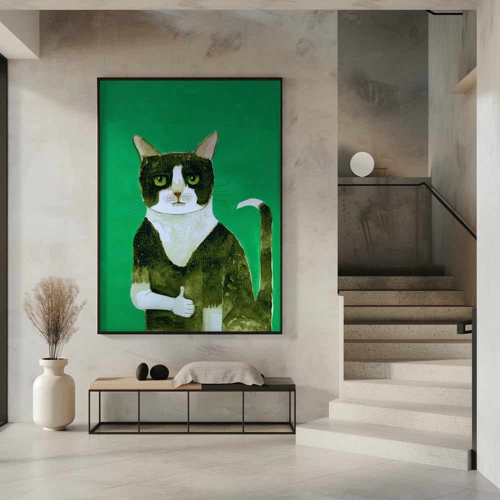 Tuxedo Cat Thumbs Up | Poster