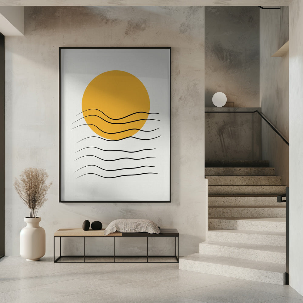 Golden Wave Sunset | Poster