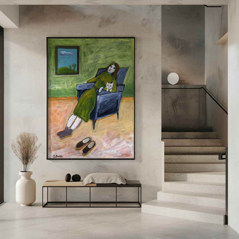 Lady with Cat | Poster