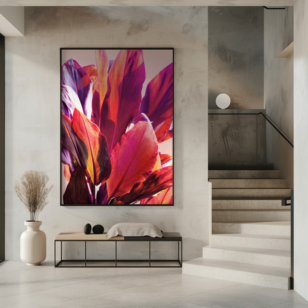Fuchsia Leaves I | Poster