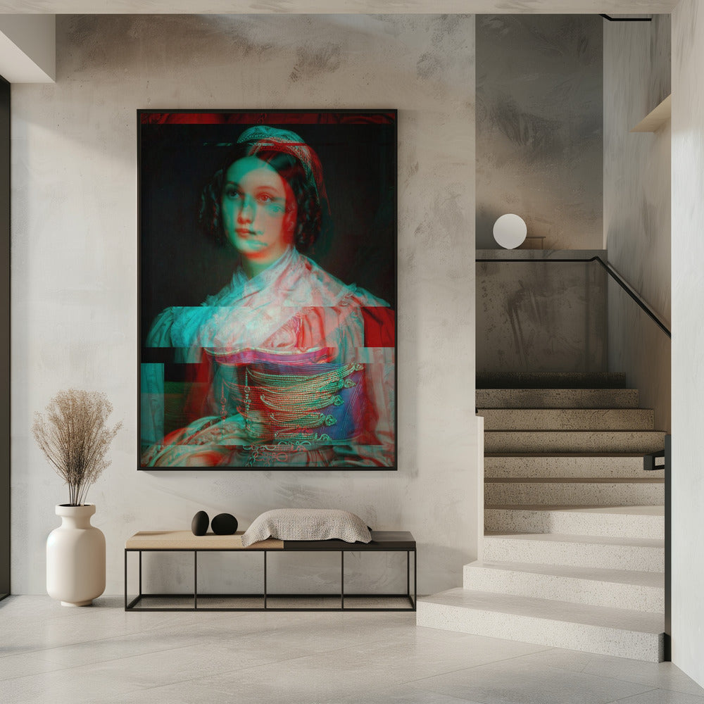 Glitched Portrait of Woman | Poster